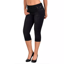 Load image into Gallery viewer, Women&#39;s Denim Capri Pants
