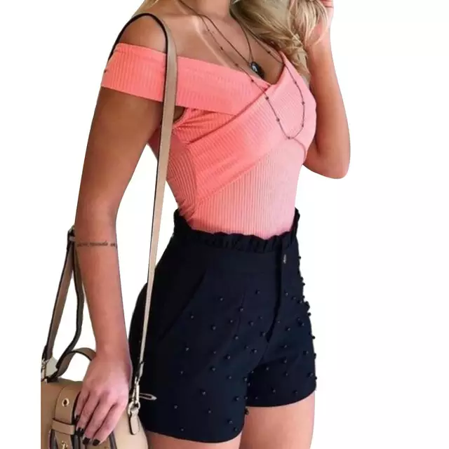 Ruffled Beaded  Shorts