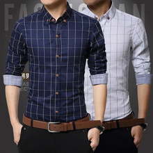 Load image into Gallery viewer, Men Slim Fit Long Sleeve Shirt
