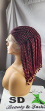 Load image into Gallery viewer, Box Braide Lace Front Wigs with Beads
